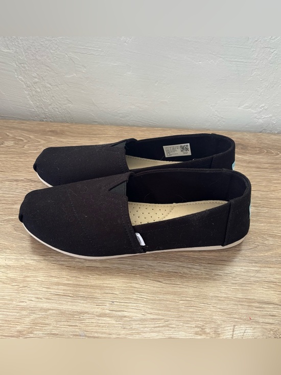 Toms Shoes - TOMS Classic Alpargata Black Canvas Slip On Shoes Women’s 8